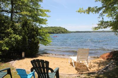 Pondfront with Private Beach!